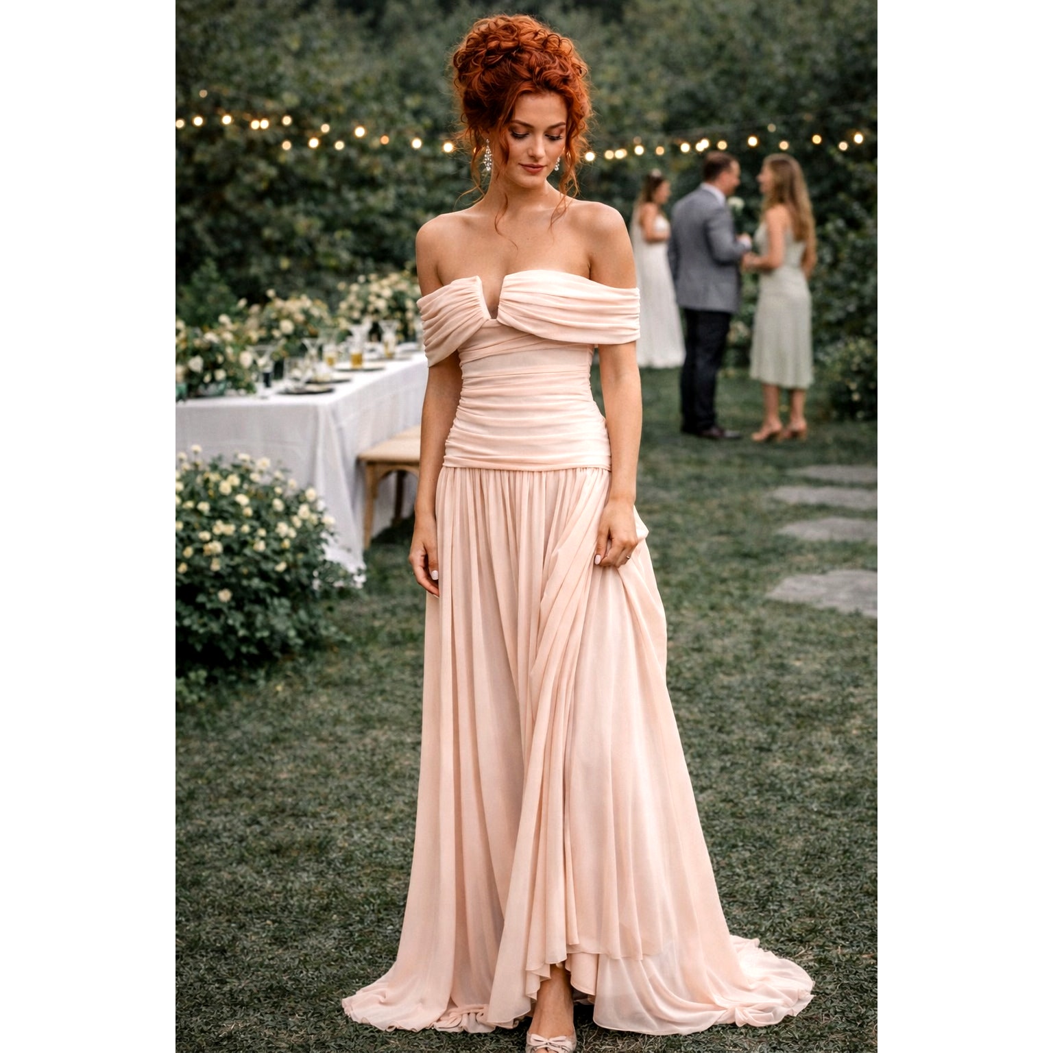Free People Bec + Bridge Camille Maxi Skirt Set Peach Size 12